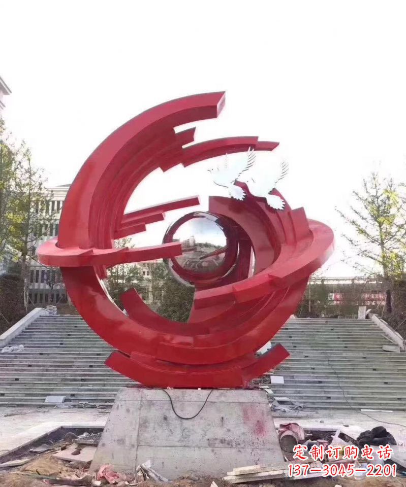益阳体现和平美感的不锈钢和平鸽雕塑