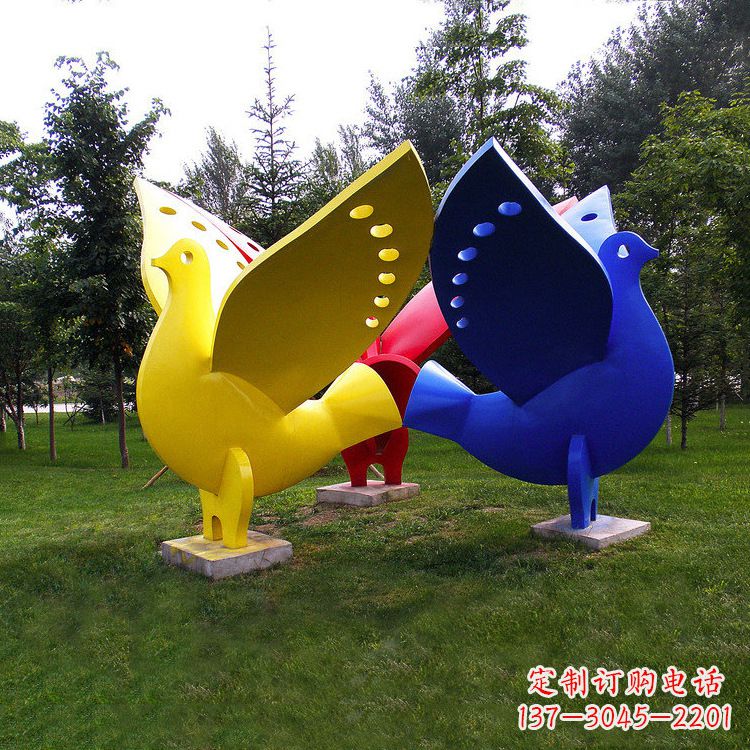 益阳象征和平的和平鸽雕塑