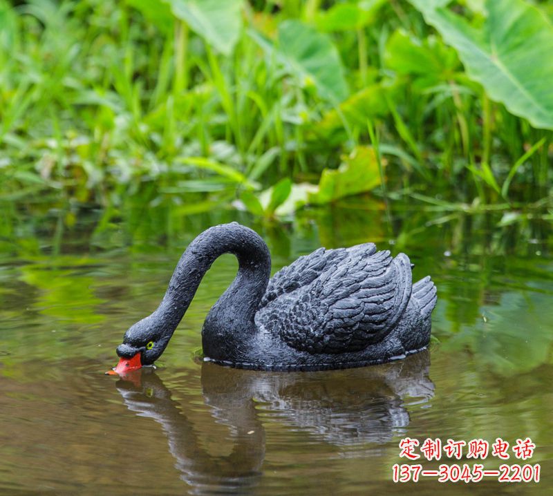 益阳黑天鹅雕塑,水塘装饰摆件