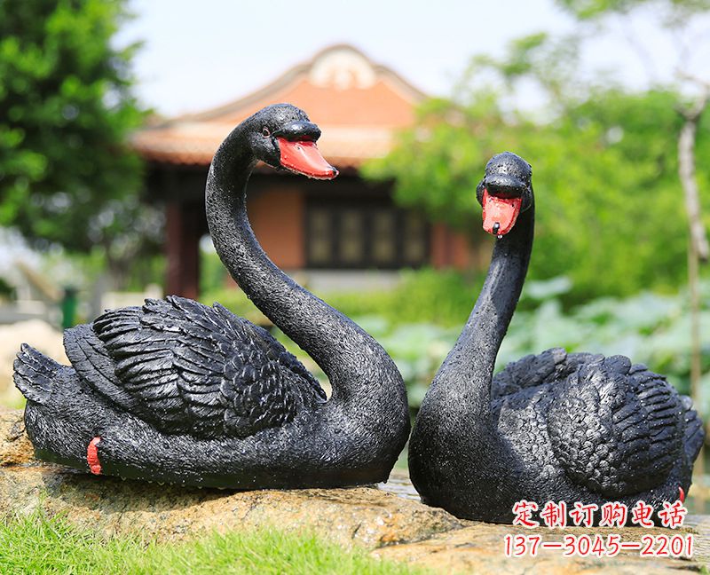 益阳黑天鹅玻璃钢仿真雕塑