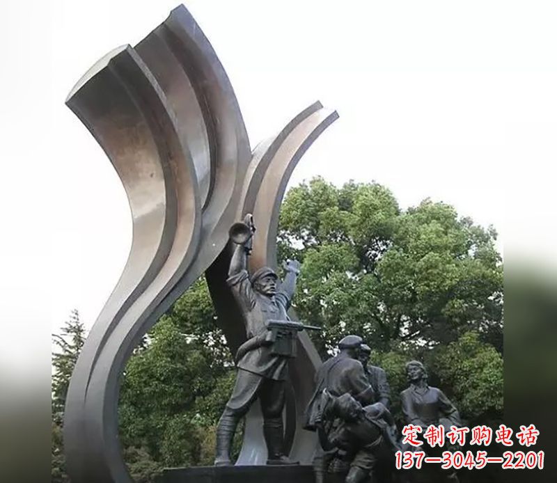 益阳红军英烈雕塑,永记中国英雄