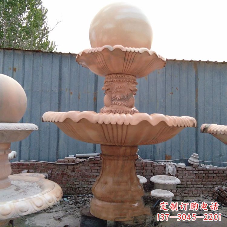 益阳专业定制红色风水球雕塑定制