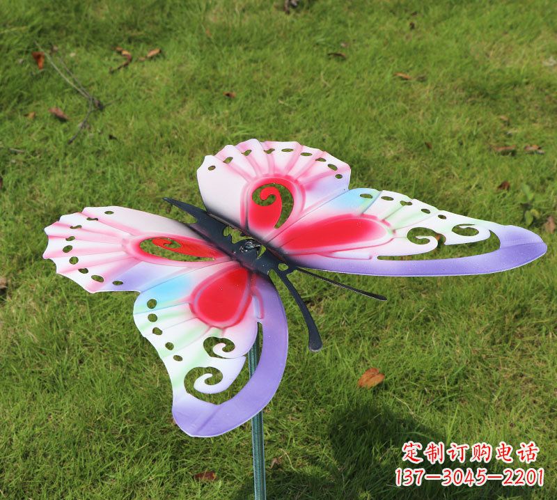 益阳红紫色不锈钢蝴蝶雕塑,给你一片天空