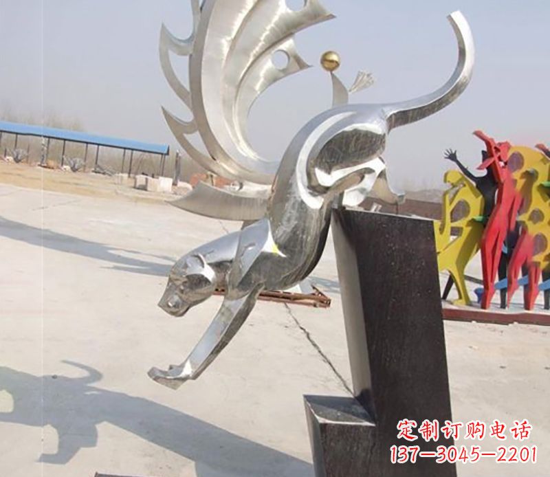 益阳经典大气的不锈钢豹子雕塑