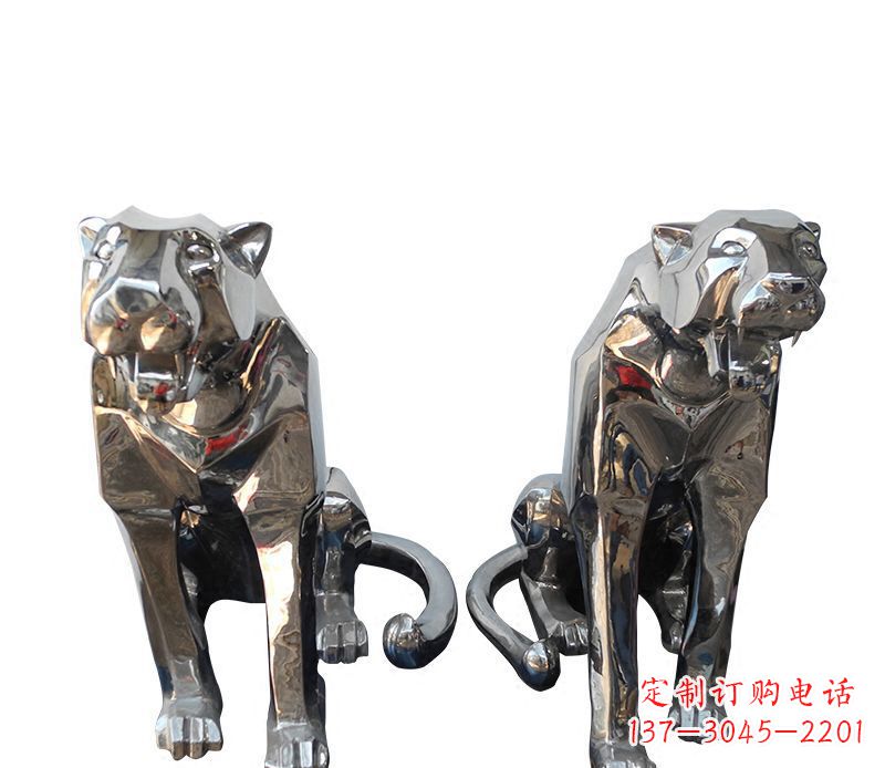 益阳中领雕塑专业制作室外豹子雕塑