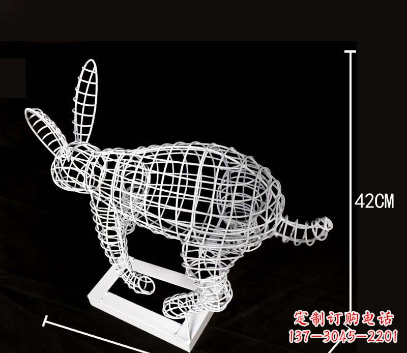 益阳全新上市!不锈钢镂空兔子雕塑