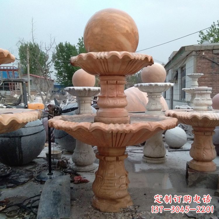 益阳中领雕塑,精致风水球雕塑让你的院落更加精致