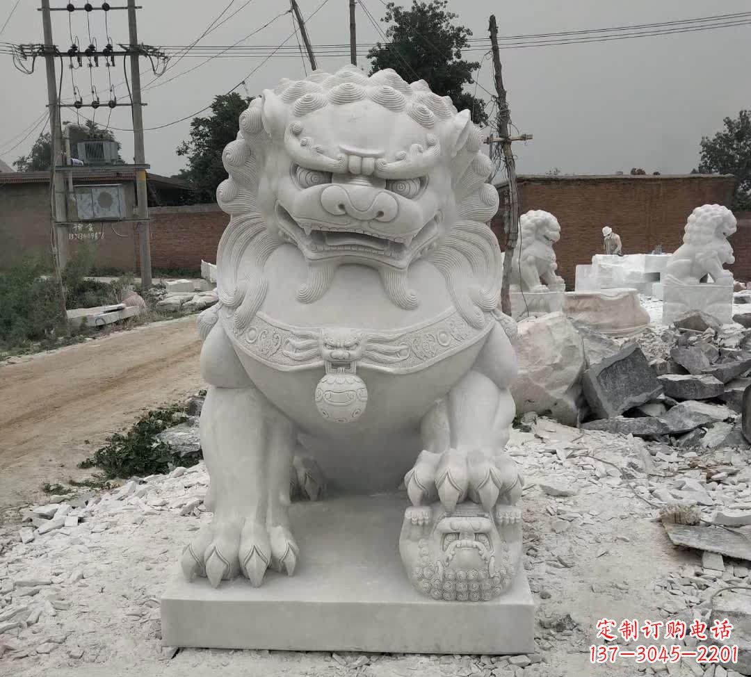 益阳非凡威猛!来自中领雕塑的狮子踩球石雕