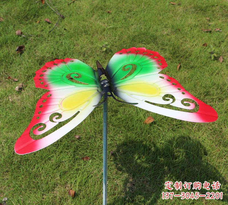 益阳户外园林铁艺蝴蝶插件雕塑