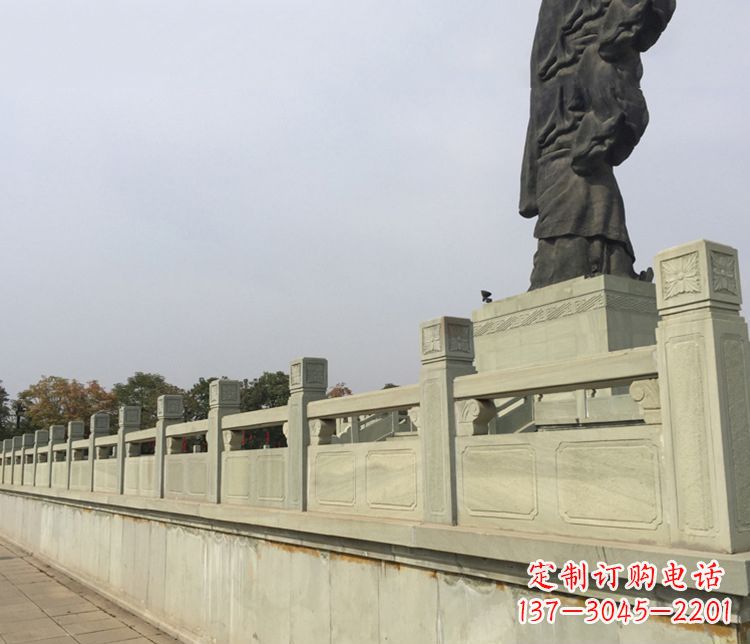 益阳护城河大理石栏板石雕 (3)