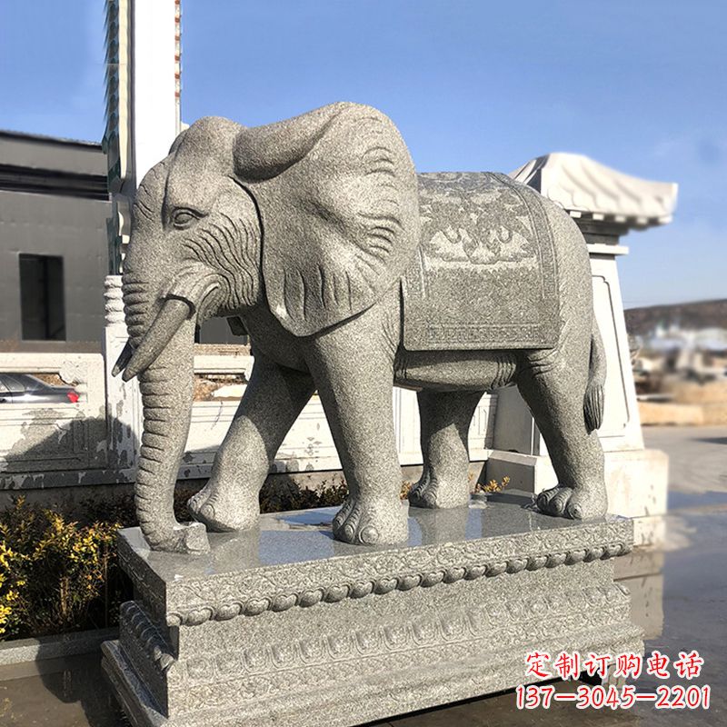 益阳花岗岩大象石雕