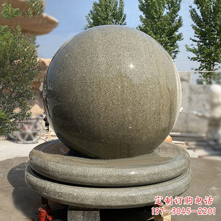 益阳中领雕塑的花岗岩风水球雕塑是一种独特而优…