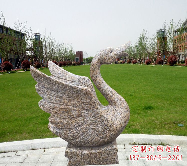 益阳中领雕塑推出的浪漫喷水天鹅雕塑,它是一件…