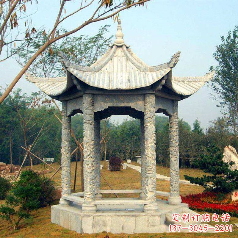 益阳打造精美的花岗岩庭院石凉亭雕塑