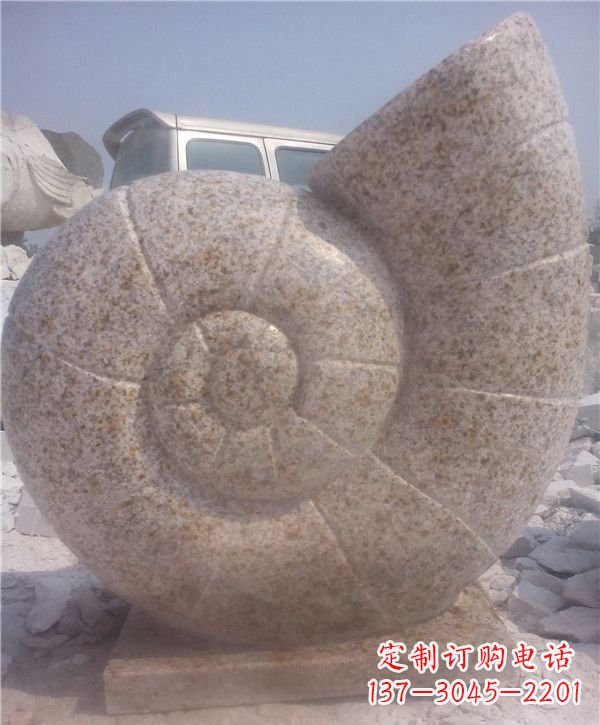 益阳花岗岩蜗牛石雕|质感细腻的蜗牛雕塑