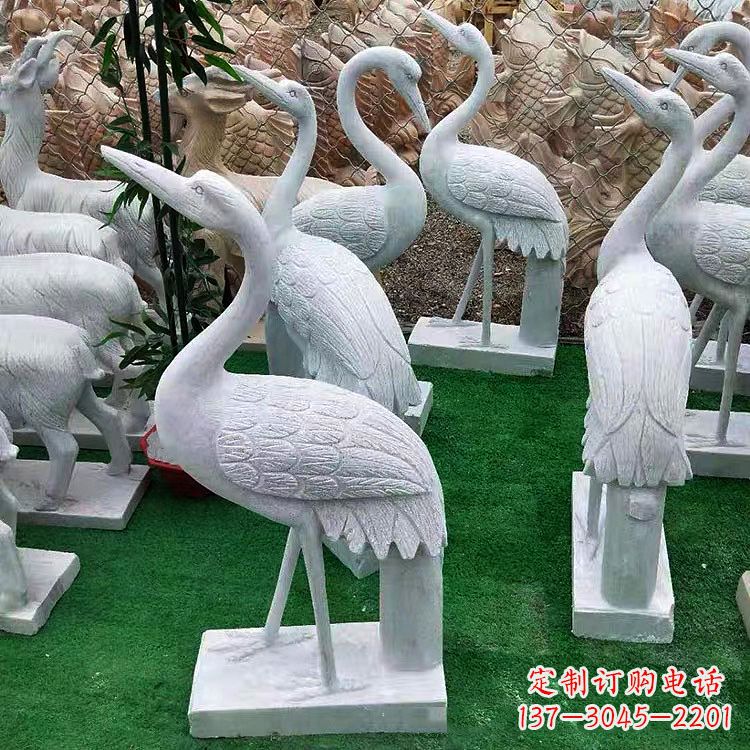 益阳花岗岩仙鹤雕塑,给您的家增添浓浓的古典风情