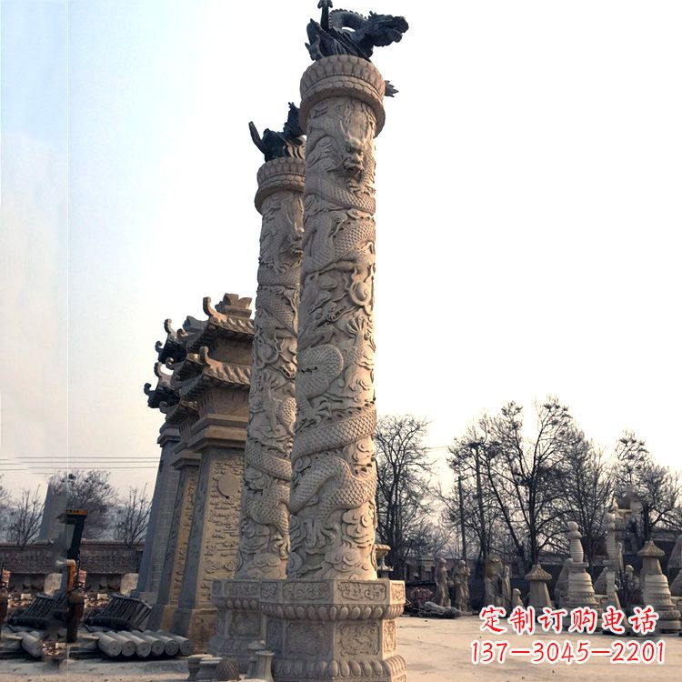 益阳精致精美的华表柱石雕