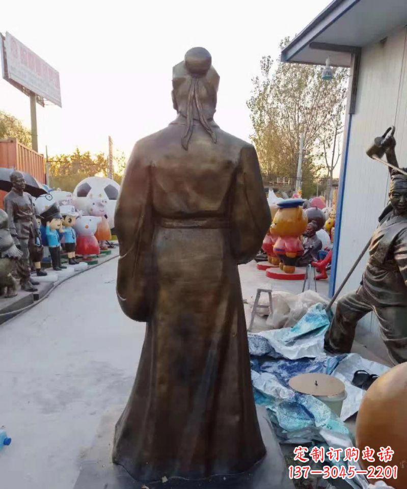 益阳精美雕塑永流传——华佗名医铜雕(定制)