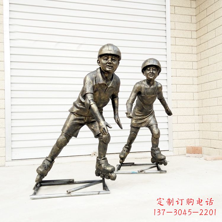 益阳中领雕塑：仿铜小孩雕塑