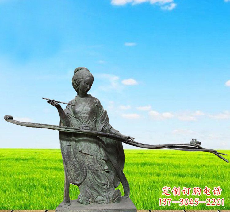 益阳优雅迷人的古代美女铜雕