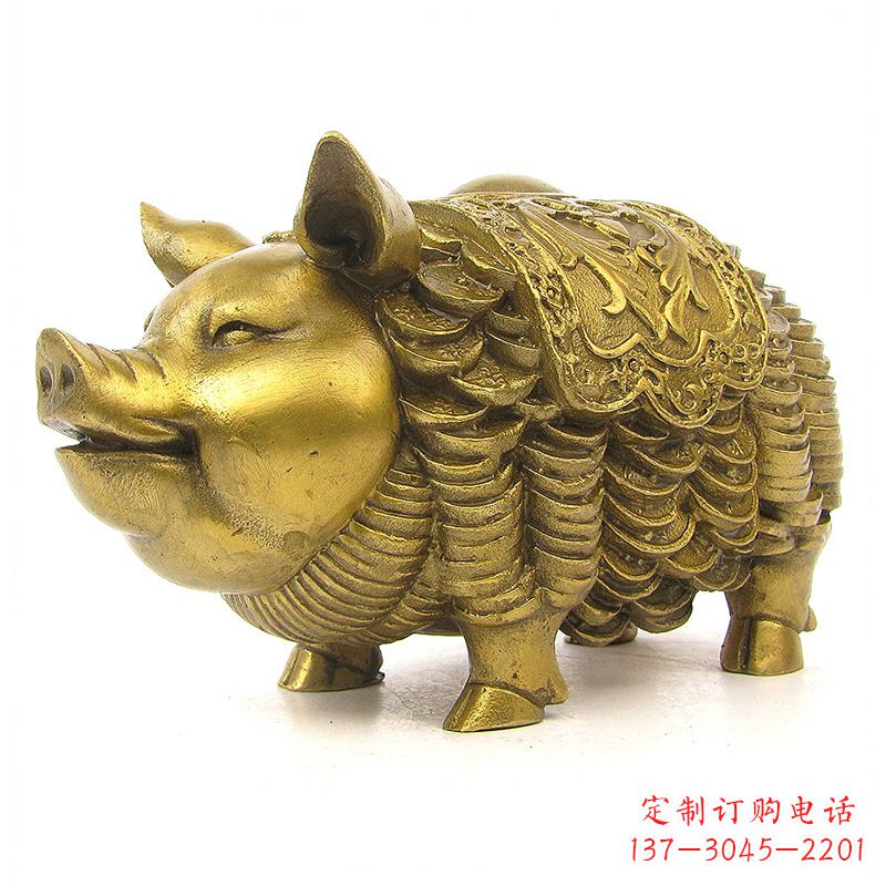 益阳欢迎招财猪,用黄铜打造新年祝福