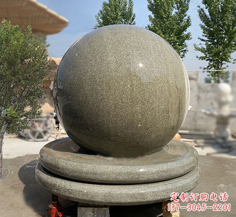 益阳品质保障黄锈石风水球雕塑