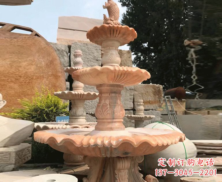 益阳精美的黄锈石喷泉雕塑黄锈石喷泉雕塑是一种…