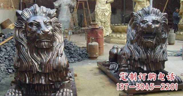 益阳汇丰铜狮子雕塑,令人叹为观止