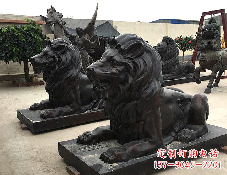益阳汇丰手工铸铜狮子雕塑