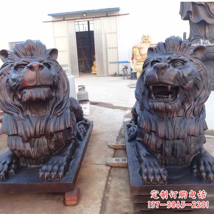 益阳汇丰银行狮子雕塑,精美雕塑展示您的财富