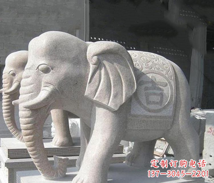 益阳吉祥大理石大象雕塑,古典雅致、品质优质