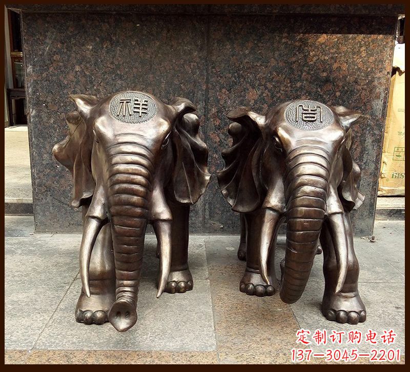 益阳传承文化铸就完美雕塑——吉祥大象铜雕