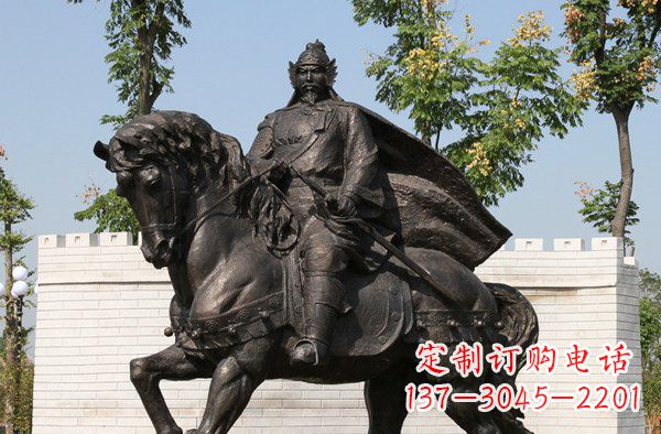 益阳将军骑马古代人物铜雕