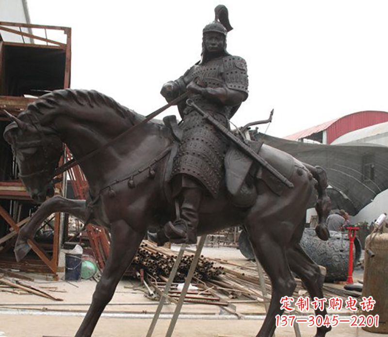 益阳将军骑马人物铜雕