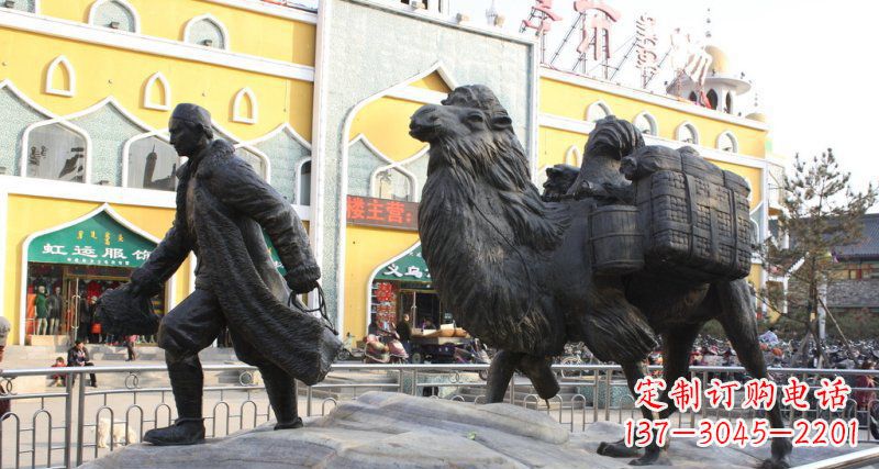 益阳骆驼铜雕,让新疆风情永传
