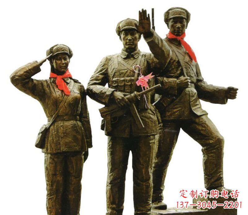益阳解放军战士人物铜雕