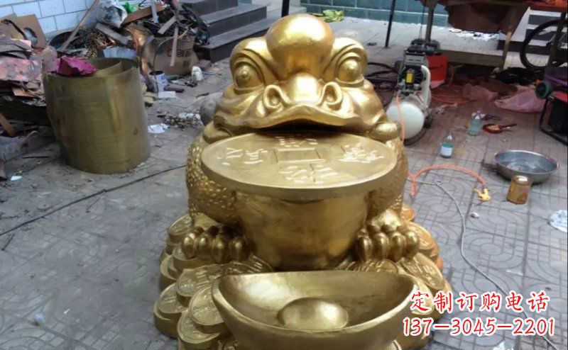 益阳铜质金蟾招财动物雕塑