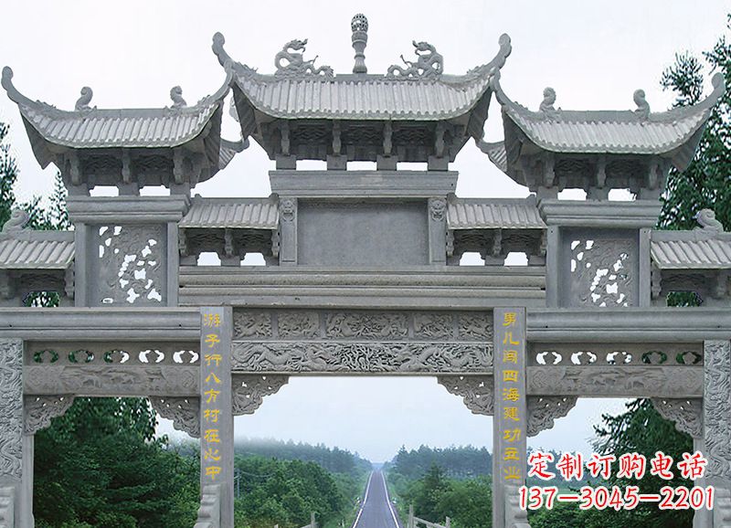 益阳金昌石雕牌坊雕刻