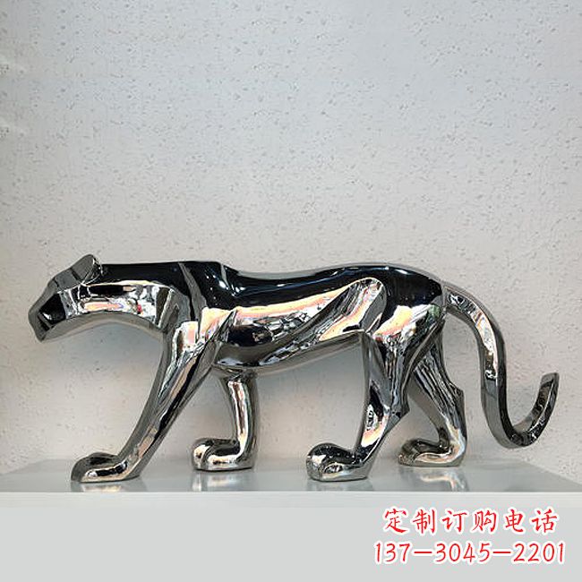 益阳杰出的不锈钢金钱豹雕塑