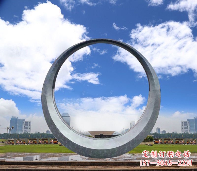 益阳景观美化,中领雕塑不锈钢圆环雕塑