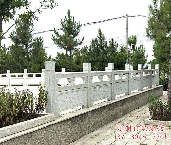 益阳景区大理石栏杆石雕_2