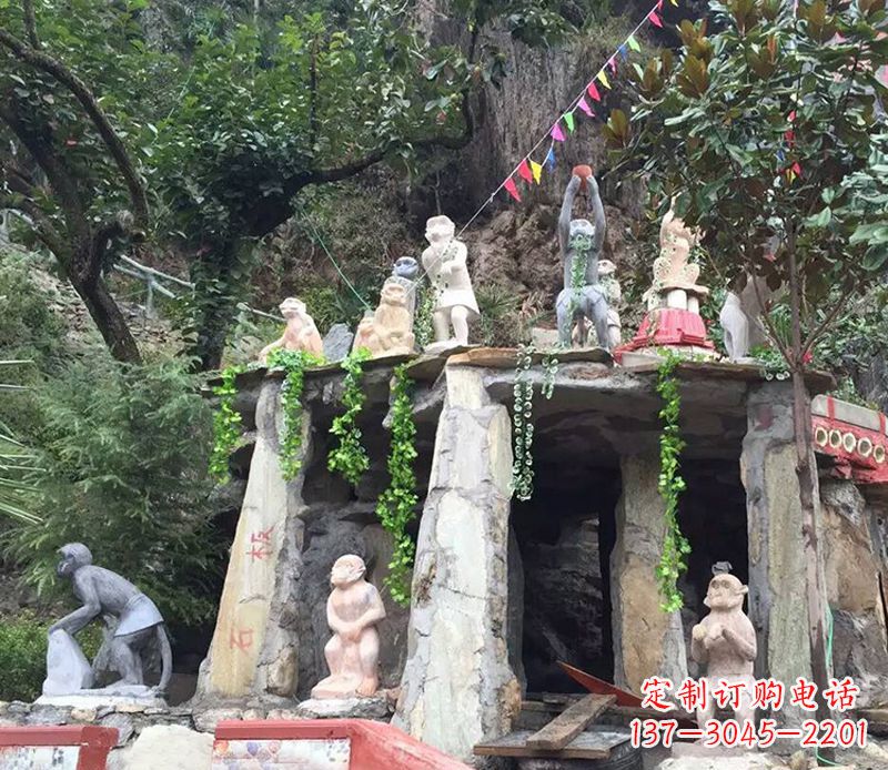 益阳中领雕塑:精美猴子石雕