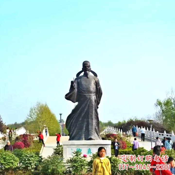益阳精美颜真卿铜雕塑像
