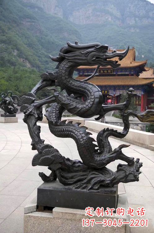 益阳精美纯铜青龙雕塑,增添景区广场气派