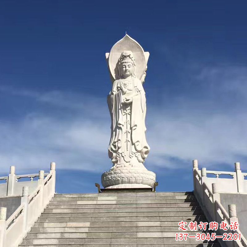 益阳专业定制三面观音石雕景观雕塑