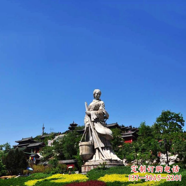 益阳美女雕塑,用精美石料表现传统美
