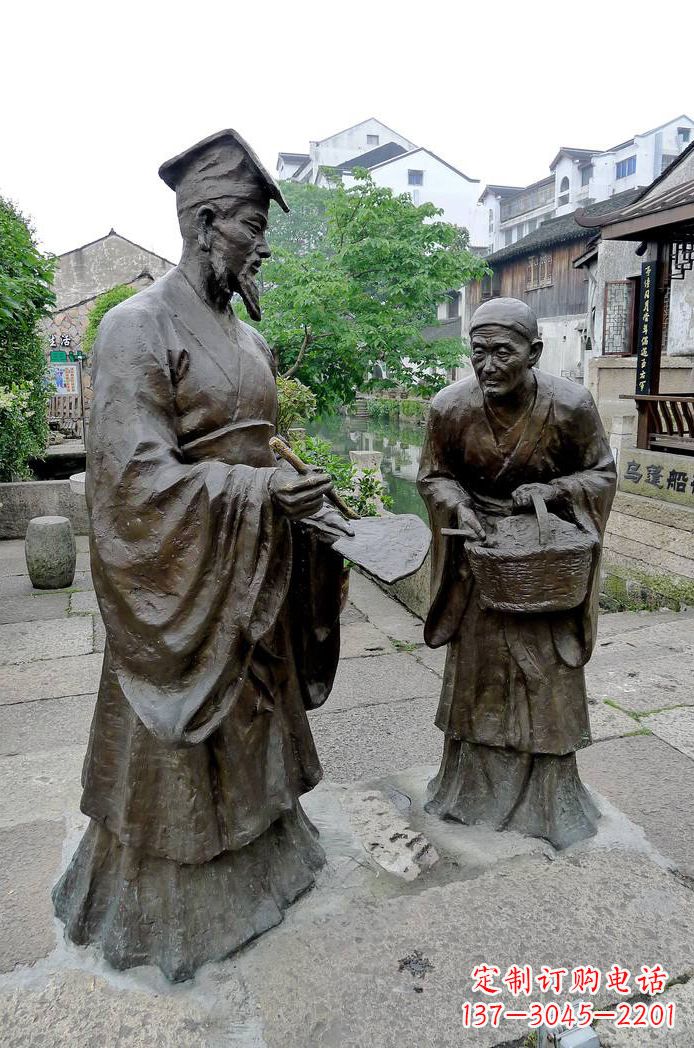 益阳经典雕塑：王羲之情景小品