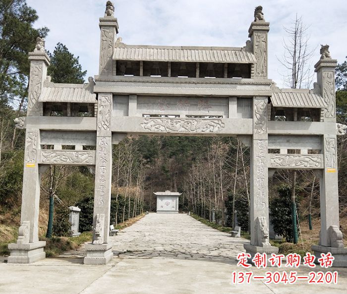 益阳中领雕塑定制牌坊石雕