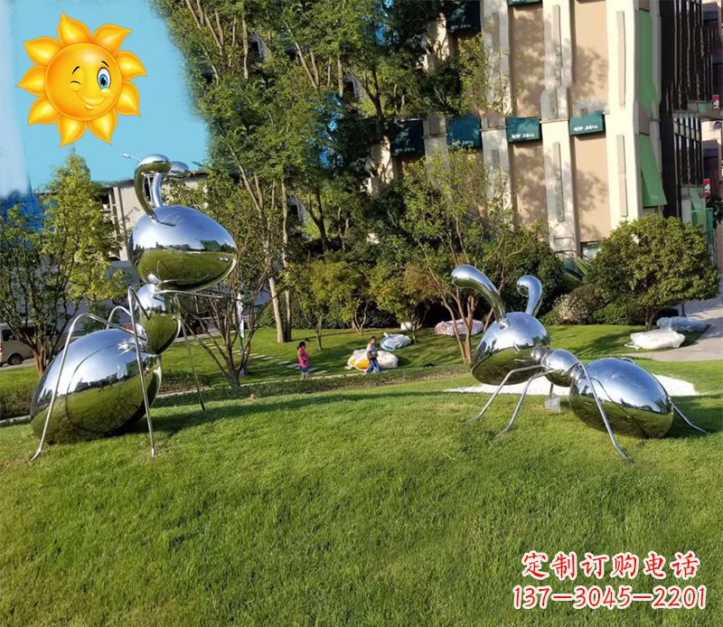 益阳镜面不锈钢蚂蚁雕塑