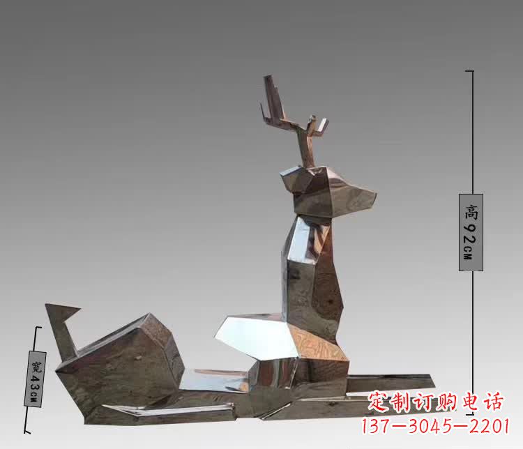 益阳中领雕塑为您带来一款全新的不锈钢梅花鹿雕…